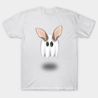 Ghost Rabbit Ears Cartoon Ghostly Sheet Trick or Treat T-Shirt